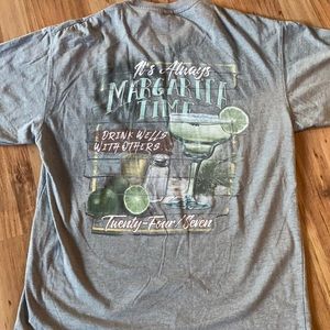 Newport Blue It’s always margarita time gray T-shirt size M